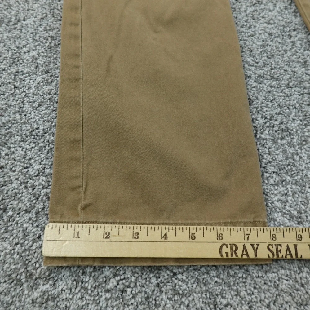 Polo Ralph Lauren Pants Mens 30X32 Brown Tan Chino Trouser Flat Front Pony Logo